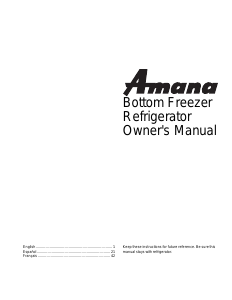 Handleiding Amana BXF19TW Koel-vries combinatie