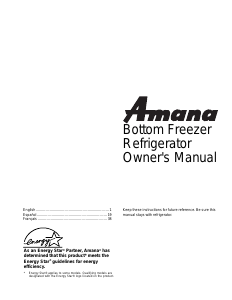 Manual Amana BX21VW Fridge-Freezer