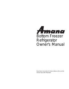Manual Amana BX521VE Fridge-Freezer