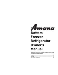Handleiding Amana BRF20TL Koel-vries combinatie