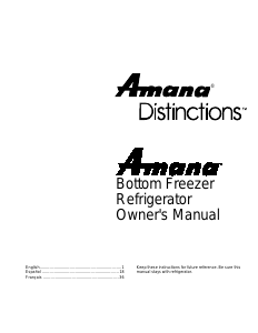 Handleiding Amana DRB1802AW Koel-vries combinatie