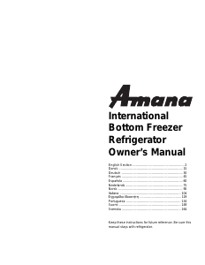 Bruksanvisning Amana BX518VW Kyl-frys