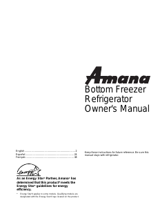 Mode d’emploi Amana BR18VW Réfrigérateur combiné