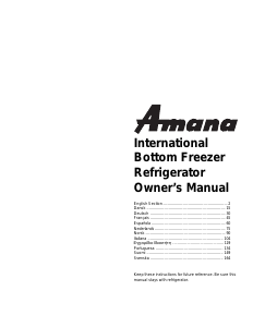 Mode d’emploi Amana BX518VE Réfrigérateur combiné