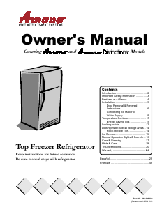 Manual Amana DRTE801BW Fridge-Freezer