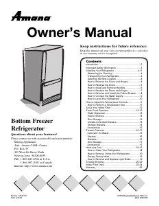 Manual Amana DRB1901CC Fridge-Freezer