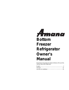 Handleiding Amana BRF20TW Koel-vries combinatie