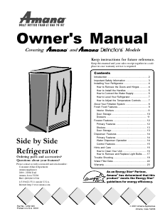 Manual de uso Amana DRSE663BB Frigorífico combinado