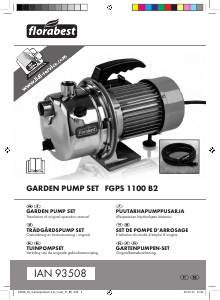 Bruksanvisning Florabest FGPS 1100 B2 Trädgårdspump