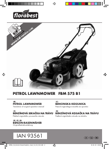 Priročnik Florabest FBM 575 B1 Vrtna kosilnica