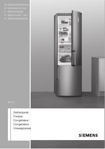 Manual Siemens GS51NAW40 Freezer