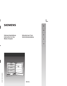 Manual Siemens GU15DA55 Freezer