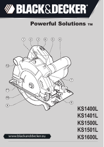 Bruksanvisning Black and Decker KS1600L Cirkelsåg