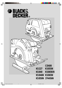 Bruksanvisning Black and Decker KS850N Cirkelsåg