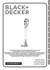 Manual de uso Black and Decker HVFE2150LB Aspirador