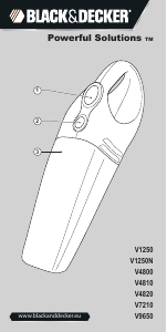 Manual Black and Decker V9650 Handheld Vacuum