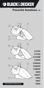 Manual Black and Decker CV9605 Handheld Vacuum