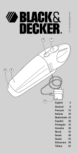 Manual de uso Black and Decker WV6015 Aspirador de mano
