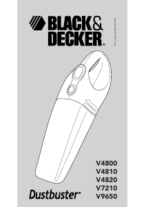 Manual Black and Decker V4800 Dustbuster Handheld Vacuum