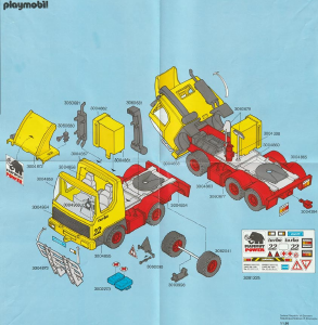 Bedienungsanleitung Playmobil set 3141 Construction Sattelschlepper/Mulde