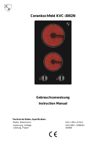Manual Kitchen & Home KVC-3002N Hob