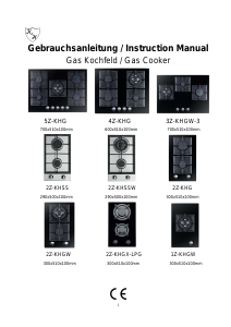 Bedienungsanleitung Kitchen & Home 2Z-KHGX-LPG Kochfeld