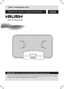 Manual Bush 107/8419 Speaker Dock