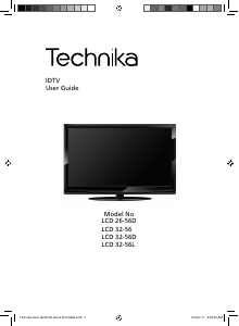 Handleiding Technika LCD32-56 LCD televisie