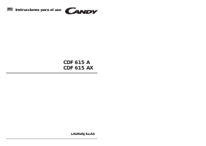 Manual de uso Candy CDF615A-37 Lavavajillas