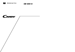 Manuale Candy CD 800S XIT Lavastoviglie