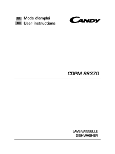 Manual Candy CDPM 96370 Dishwasher
