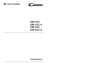 Mode d’emploi Candy CDF 622 47 Lave-vaisselle