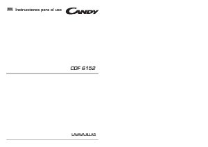 Manual de uso Candy CDF 6152/1 MAST Lavavajillas