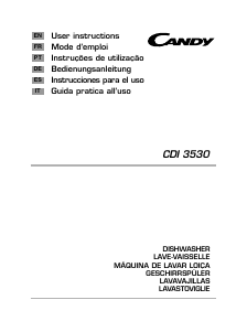 Manual Candy CDI 3530/E-S Máquina de lavar louça