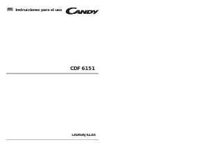 Manual de uso Candy CFD 6151MIRO Lavavajillas