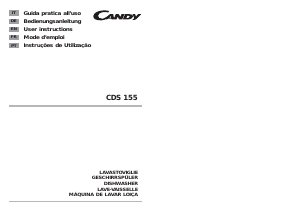 Manual Candy CDS 155X-S Dishwasher