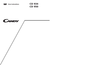 Manual Candy CD 950 UK Dishwasher