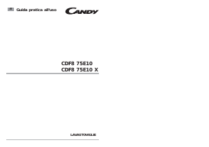 Manuale Candy CDF8 75E10-01 Lavastoviglie