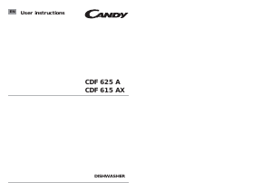 Manual Candy CDF 625 AS AUS Dishwasher