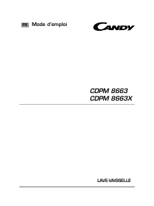 Mode d’emploi Candy CDPM 8663X-47 Lave-vaisselle