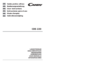 Manual Candy CDS 220X-80 Dishwasher