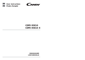 Manual Candy CDF8 85E10X-S Dishwasher