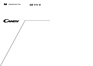 Manuale Candy CD 711SX/1IT Lavastoviglie