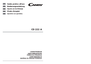 Manuale Candy CD 222A/1-S Lavastoviglie