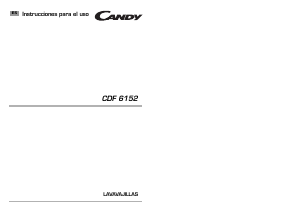 Manual de uso Candy CDF6152MAST Lavavajillas