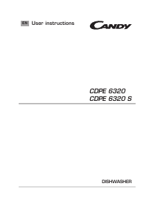Manual Candy CDPE 6320-12 Dishwasher
