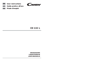 Manual Candy CD 132/1 L-S Dishwasher