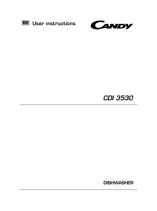 Manual Candy CDI 3530/E-80 Dishwasher
