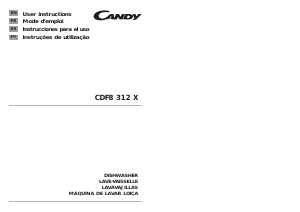 Manual de uso Candy CDF8 312 X - S Lavavajillas