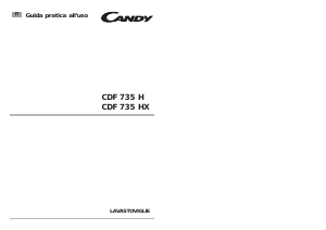 Manuale Candy CDF 735 HX-01 Lavastoviglie